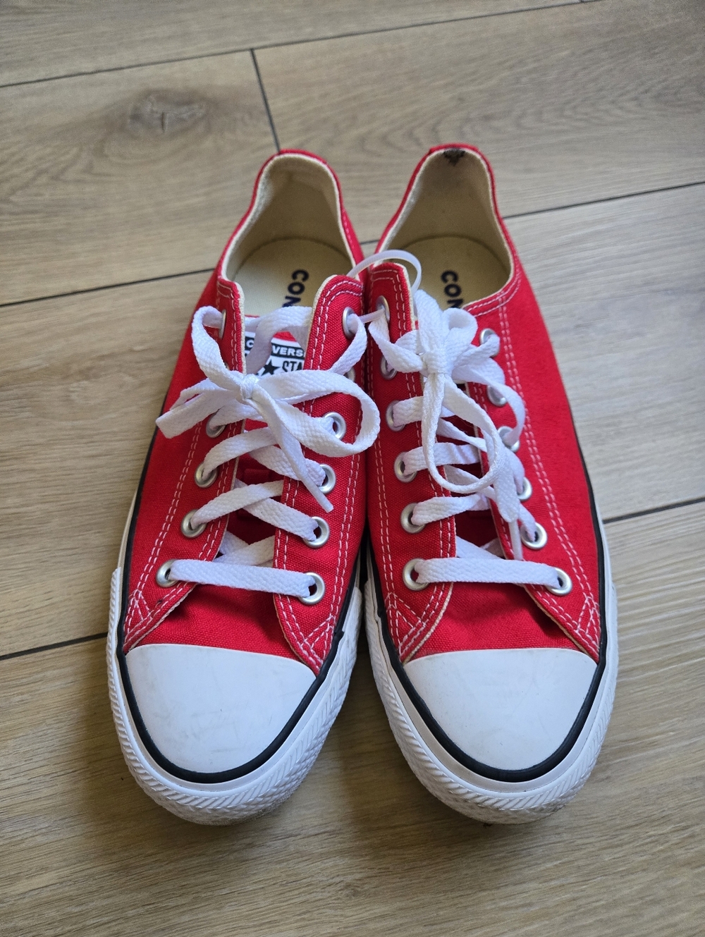 Converse CTAS Low Top Red Sneakers Size Womens 8 Mens 6